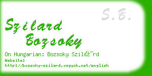 szilard bozsoky business card